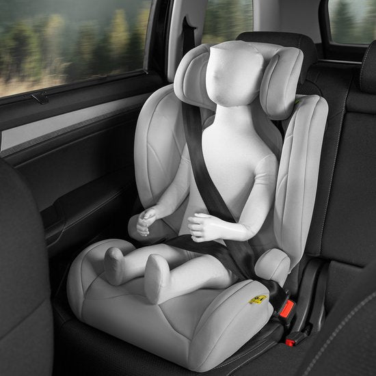 tectake® Autokindersitz i-Size Approved - ISOFIX Autositz bis 36 kg - Sicherheit und Komfort für Kinder- YB805A - hellgrau