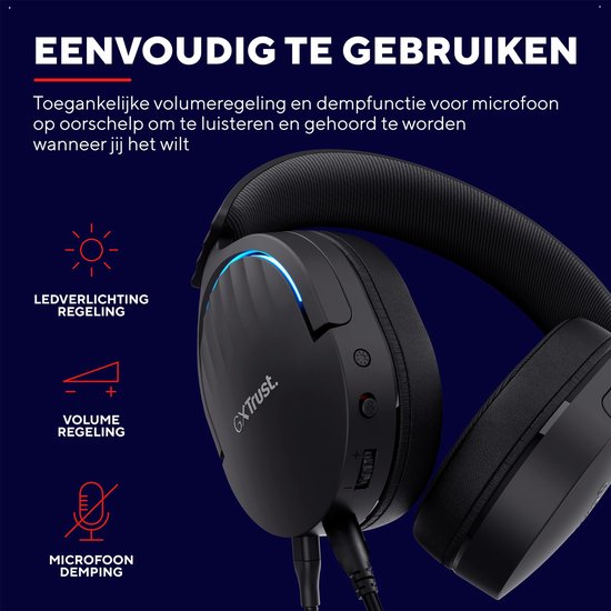Trust GXT 490 Fayzo - Kabelgebundenes Gaming-Headset - 7.1 Surround Sound - USB - Schwarz