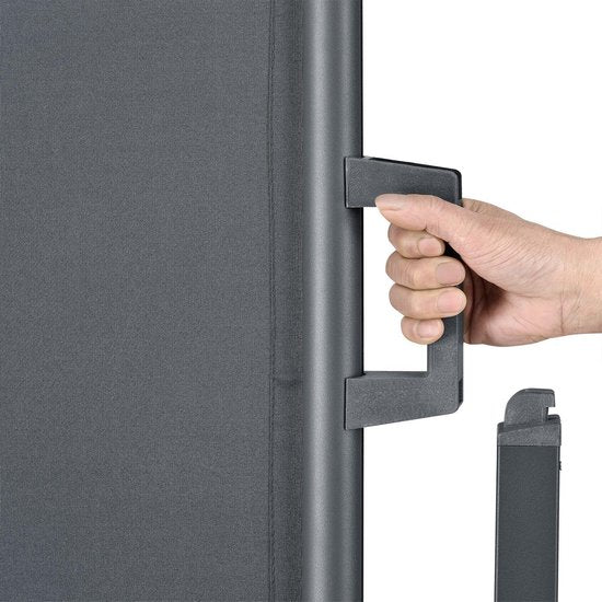 Juskys Windbreak versenkbar Dubai - 300 x 180 cm - Dunkelgrau