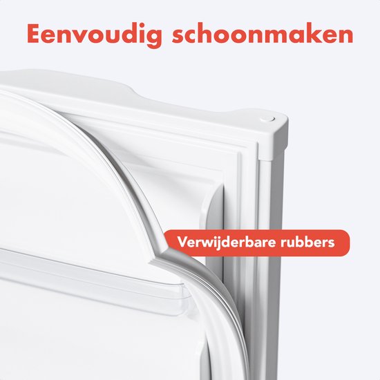 KitchenBrothers Kühlschrank - 88L Kühlfach - 14L Gefrierfach - Eisfach - Frigo - Freistehend - Weiß