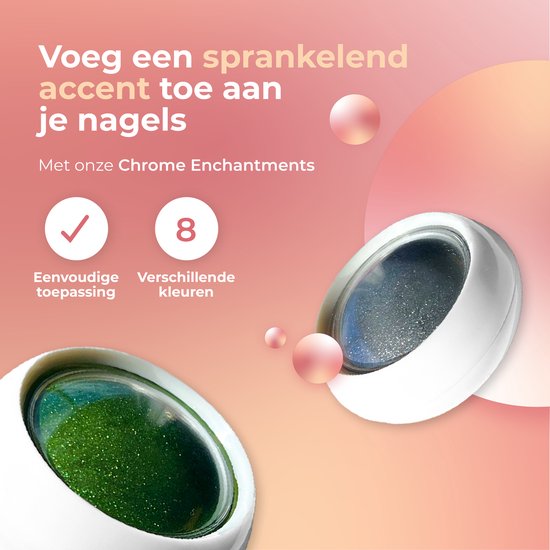 Moods Gellac 6-teiliges Set - Gel-Nagellack Starter Pack - Gel-Nagellack - 8ML - Chrome Enchantments - Gellac - Nails - Chic Colours - HEMA & TPO-free