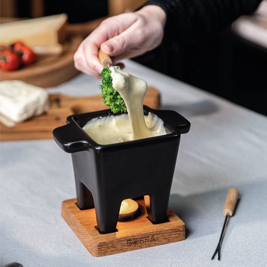 Boska Tapas Fondue-Set Nero - Fondue-Set - für 175 Gramm Käse - 300 ml
