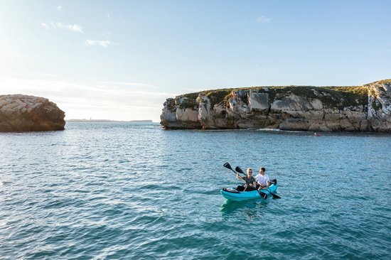 VirtuFit Kayak 335 - Türkis - Mit Kajaksitzen und Tragetasche - Geeignet für zwei oder drei Personen - Langlebig & robust - Aufblasbares Kajak - Kajak - Schlauchboot