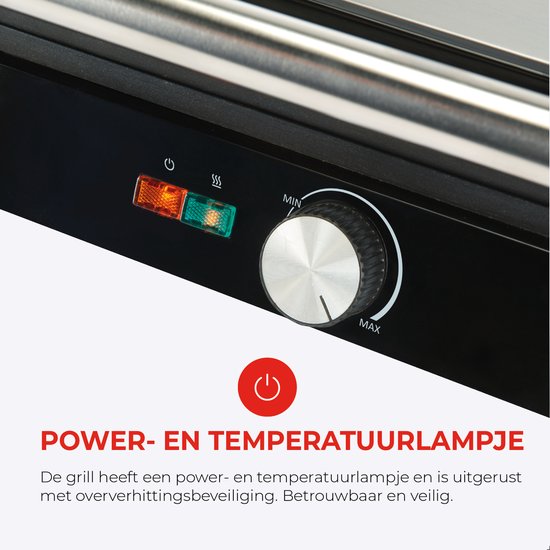 Bourgini Contact Grill Classic - Panini-Grill und Toast-Sandwich-Eisen - Antihaftbeschichtung - Schwimmdeckel - Grillgerät - Kontaktgrill - Edelstahl - BPA frei