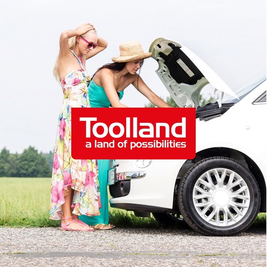 Toolland Batterieladegerät 12/24 V, mit Booster/Starthilfe 9 A, mit thermischem Ãœberlastungsschutz, Amperemeter - Metallgehäuse, rot