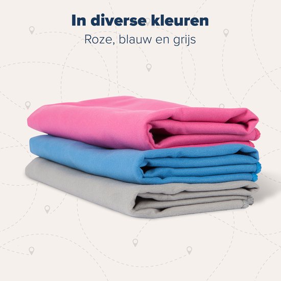 TRVLMORE Mikrofaser-Reisehandtuch-Set - 2 Stück - Klein (40 x 80 cm) & Groß (76 x 150 cm) - Mikrofaser - Blau