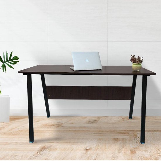 Computertisch Stoer - Industrie Vintage - 130 cm breit - schwarzes Metall braunes Holz