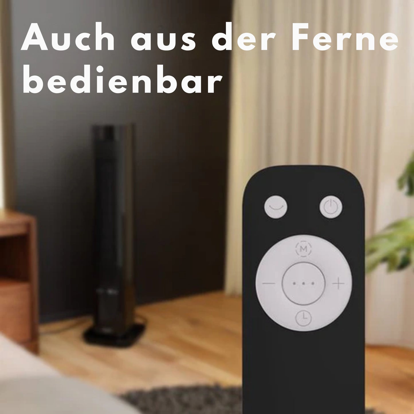 Auronic Elektroheizer - Keramikheizer - Turmheizer - 2200W Heizleistung - Schwarz