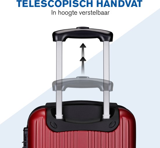 Slazenger - Kofferset 2 Stück - Handgepäcktrolley 26L und geräumiger Reisekoffer 71L - Burgunderrot