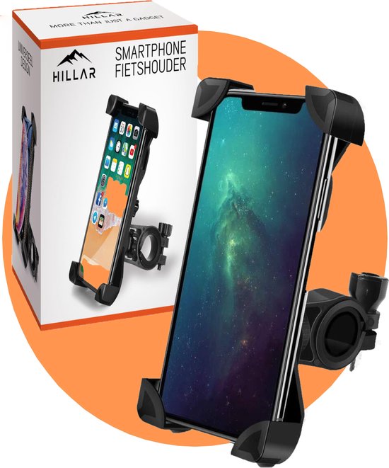 Hillar Smartphone Halter - Für Fahrrad - Universal - Max. Handygröße 189 × 98 × 12 mm - Schwarz