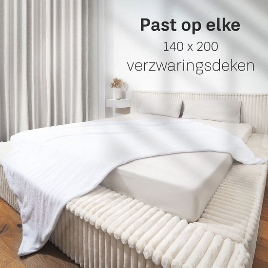 CozySense® Deckenbezug 140x200 - Doppelseitiges Material - für jede Jahreszeit - 360°-Reißverschlusstechnik - hypoallergen & OEKO-TEX® - Weiß
