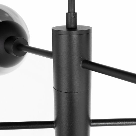 Steinhauer - Pendelleuchte - Constellation - schwarz - Metall - Ø 90cm - E14 - 3804ZW
