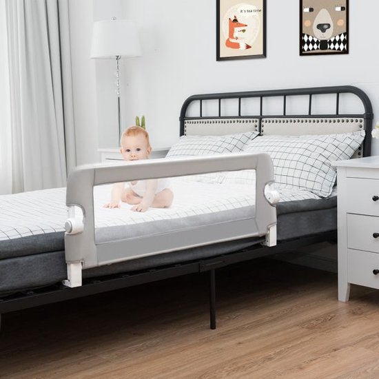 Coast Faltbares Bettgitter Sicherheitsgitter für Kleinkinder Bettgitter 105 x 40 x 42 cm Weiß + Grau