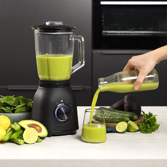 Princess 212092 Black Steel Blender 1000 - vier Geschwindigkeitsstufen - 1,5 L