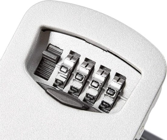 BRASQ Schlüsseltresor - Außentresor mit Code - Safe mit Zahlenschloss - Schlüsselschrank - KC500 - Grau