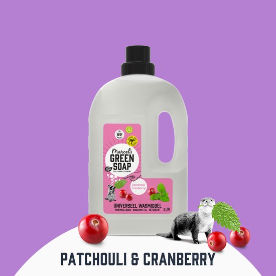 Marcel's Green Soap Universalwaschmittel Patchouli & Cranberry - 3 Liter - 69 Waschgänge