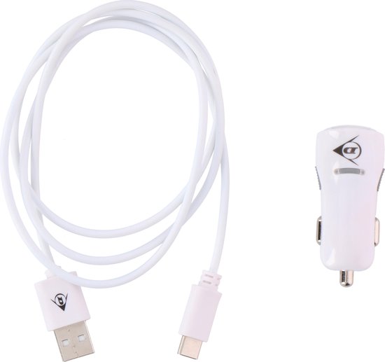Handy-Ladegerät - Typ C - 2 USB-Anschlüsse - 1 Meter - Weiß