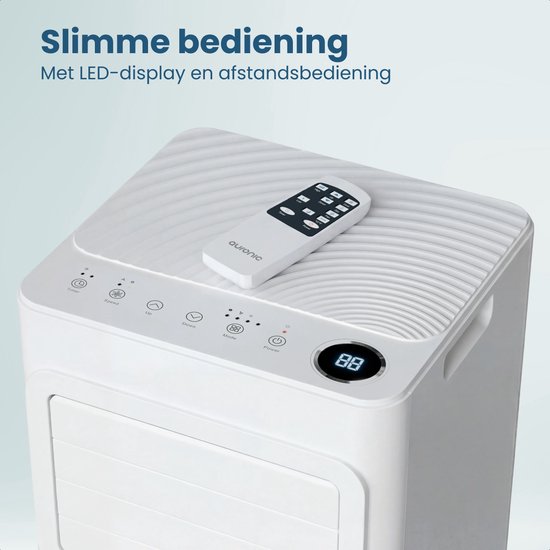 Auronic Mobile Air Conditioner - 7.000 BTU - 3-in-1 - Klimaanlage mit 2 Fensterdichtungs-Kits - Ventilator - Luftentfeuchter - kühlt bis zu 20m² - Weiß
