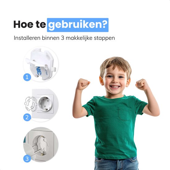 Luft Steckdosenschutz PRO - 30 Stück - Extra sicher - Baby- und Kinderschutz - Für die Niederlande und Belgien - Abdeckplatte - Schutzvorrichtungen - Weiß