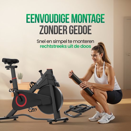 Avalo Indoor Cycle - Heimtrainer - Spinning Bike - Magnetisches Widerstandssystem - Trainingscomputer & LCD-Bildschirm