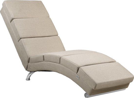 Casaria Recliner London - Loungesessel Verchromt - Sand