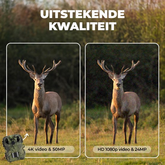 Denver Wildkamera mit Nachtsicht - 4K Ultra HD - 50MP - LCD-Bildschirm - wasserdicht - WCS5023