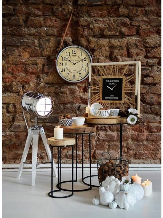 Stehleuchte Boomi industrielles Retro-Design weiß silber