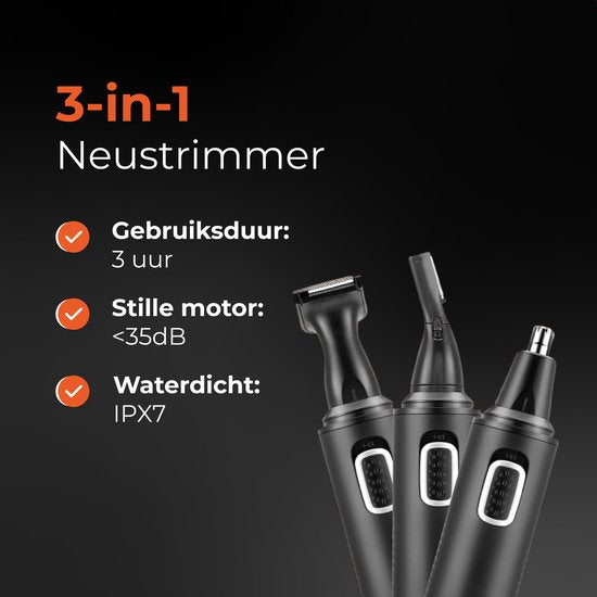 Skoov 3-in-1-Nasentrimmer - Nase, Ohren und Augenbrauen - Für Männer und Frauen - Nasenhaartrimmer - Wiederaufladbar
