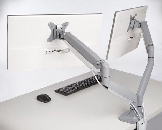 Kensington SmartFit One-Touch Dual Monitor Arm - Für 2 Bildschirme - Höhenverstellbar - Für 13 - 32" & bis zu 9 KG - Grau