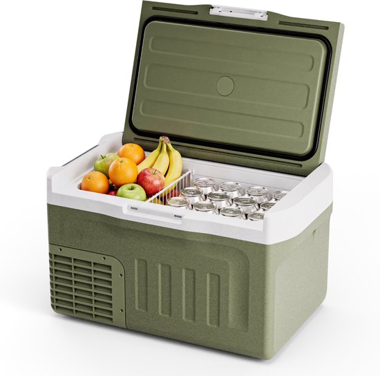 Auronic Electric Cool Box - Kompressor - 21L - 12V und 240 Volt - Campingkühlschrank - Frigobox Auto - Grün