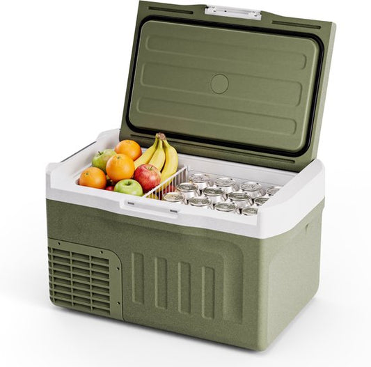 Auronic Electric Cool Box - Kompressor - 21L - 12V und 240 Volt - Campingkühlschrank - Frigobox Auto - Grün