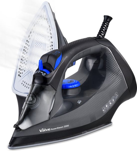 Vaive Bügeleisen PowerSteam 2200 - 300 ML Wassertank - 2200W - Keramiksohle - Schwarz