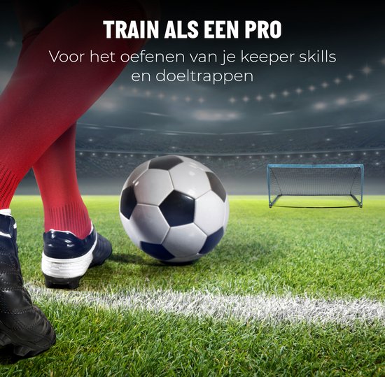 Umbro Fußballtor - Fußballtor 200 x 100 x 100 cm - Fußballtor groß 1,5KG - leicht zu bewegen - Outdoor-Spielzeug für Kinder und Erwachsene - Fußballtrainingstor - Metall - Blau
