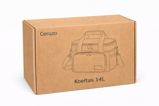 Ceruzo Kühltasche 14L - Isolierte Lunch-Tasche - Doppelfach - Grau-23 x 20 x 30 cm