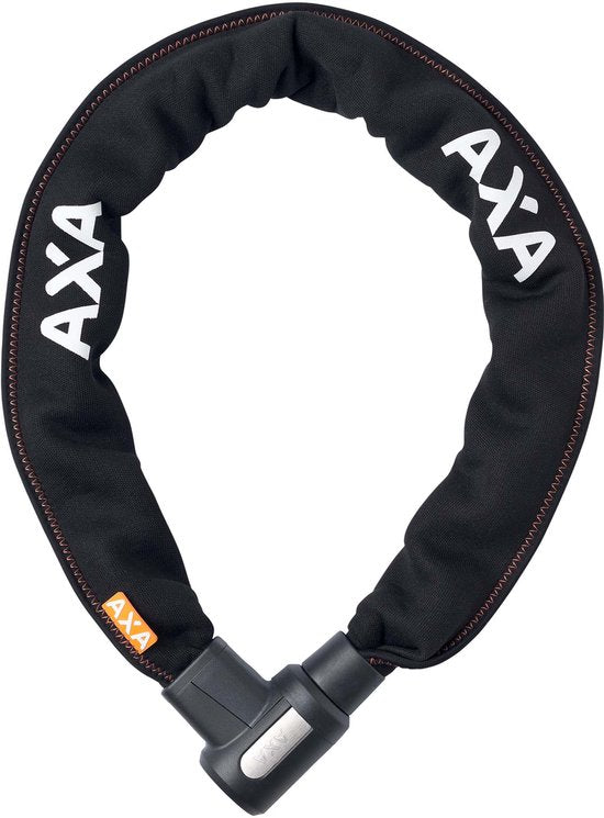 AXA Procarat+ 105 Kettenschloss – ART 4 Motorradschloss – 105 cm – 10,5 mm gehärteter Stahl – loses Vorhängeschloss – Neopren-Schutzhülle – Online-Schlüsselservice – Schwarz