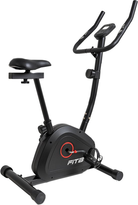 Fitby Heimtrainer - Heimtrainer - Heimtrainer Fitness - 8 Widerstandsstufen - Mit Herzfrequenzfunktion - 100 KG - Schwarz
