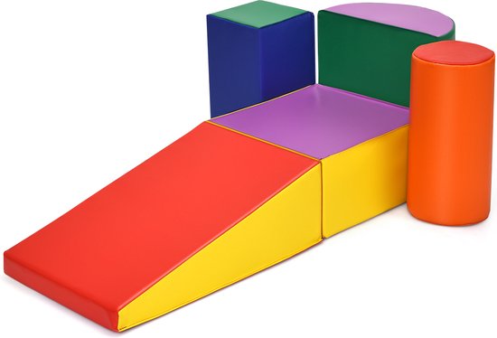 Costway Costway 5 Stück Schaumstoff-Bauklötze Kleinkind - farbenfroh
