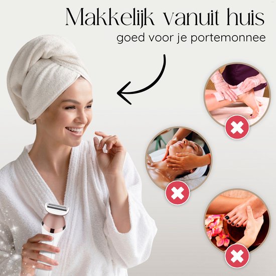 Sansbeauté® 7 in 1 Ladyshave für Frauen - Gesicht - Achseln - Beine - Epilierer - Trimmer für Frauen & Damen - Bikini-Trimmer Damen - Rasierer Frau
