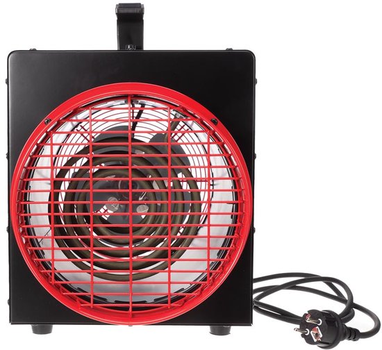 Perel Elektrischer Heizlüfter 3300W mit Thermostat und Kühlmodus, IP24 Überhitzungsschutz, kompakter tragbarer Heizer für Werkstatt, Garage, Schuppen oder Industrieraum