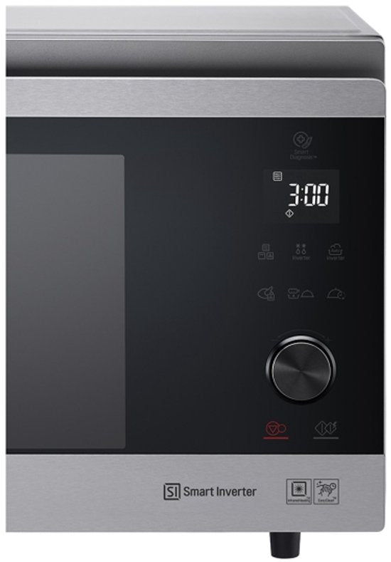 LG MJ3965ACS NeoChef Kombi-Mikrowelle - 4-in-1 Heißluftofen - Grill, Dampf & Backofen - Touchscreen-Bedienung - Grau/Silber