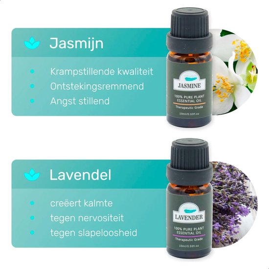 Soft & Silky - Ätherisches Öl - 6 Stück - 100% natürlich - Für die Haut geeignet - Diffusor - Fußbad - Sauna - Ätherisch - Duft - Öl - Öle