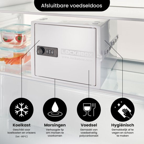 Lockabox One™ Aufbewahrungsbox mit Zahlenschloss - Abschließbarer Medizinschrank - Polycarbonat-Tresor - kühlschrank- und gefrierschrankgeeignet - 10,5 Liter - 31 x 21 x 17 cm