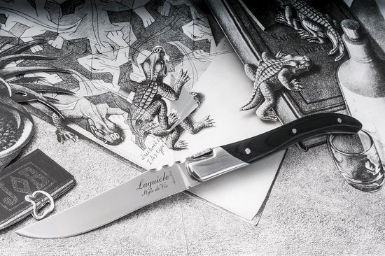 Laguiole Style de Vie Steakmesser Luxury Line - 6-teilig - Schwarzes Pakaholz