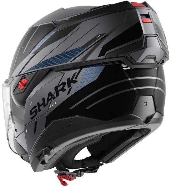 Shark Oxo Systemhelm Motorradhelm Rydger matt anthrazit blau schwarz - Größe XXL