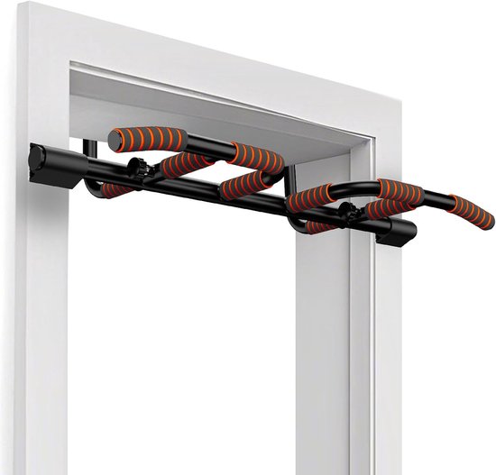 DH FitLife Reckstange, Türrahmen ohne Schrauben, verrutscht nicht mit Multi-Griffpositionen, Klimmzugstange Tür, Reckstange, Gymnastikstange, Türständer zum Einhängen, für Türrahmen, 65-92 cm