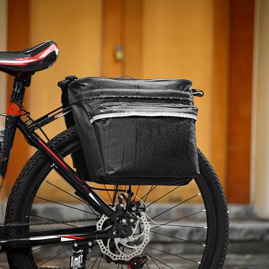 Travelhawk Fahrradtasche - Fahrradtasche Double - Wasserdichtes Material - 34L - Schwarz - 600D Polyester - Elektrofahrradtaschen