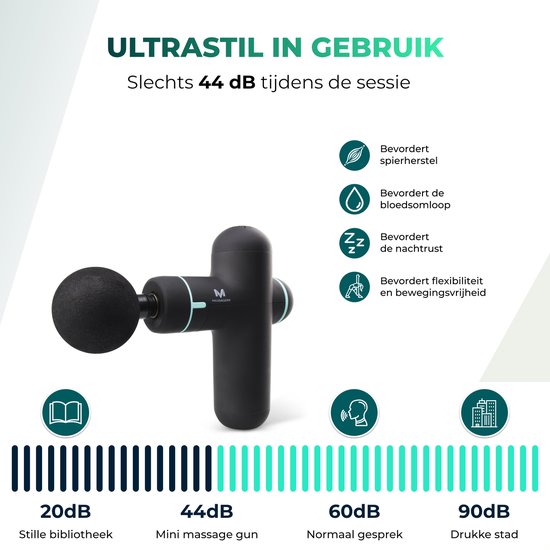 Massagerr® Mini Massage Gun PRO - Entspannungsmassagegerät - Massage Gun Black - Massagegeräte - Entspannung - Professionelles Massagegerät - Massage Gun
