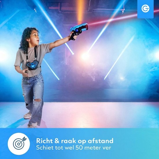 Silvergear Lasergame-Set für Kinder mit 2 Laserpistolen und 2 Westen – Interaktive Spielzeugpistole mit 15 m Reichweite – Schießspiel – Laser-Tag-Battle-Spielzeug für draußen – Geschenk für Jungen und Mädchen – 6, 7, 8, 9, 10, 11, 12, 13, 14, 15, 16 Jahre