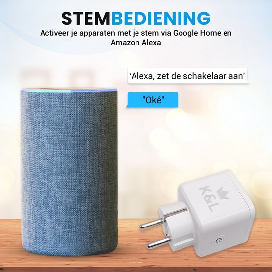 K&L Smart Plug - Intelligenter Stecker - inkl. Energiezähler und Zeitschaltuhr