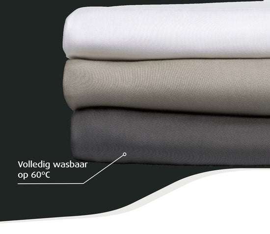 Home by TEMPUR® Topper Spannbetttuch - Natur - 90 x 200 x 9 cm - Ägyptische Baumwolle - Bügelfreies Spannbetttuch - Trocknergeeignet